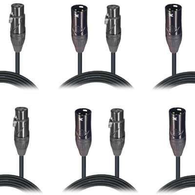 6X ProX XC-DMX15 15 Ft. High Performance DMX Male 3-Pin to DMX Female 3-Pin Cable image 3
