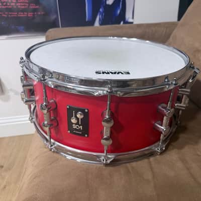 Sonor SQ1 14x6.5 Birch Snare Drum - Hot Rod Red image 10