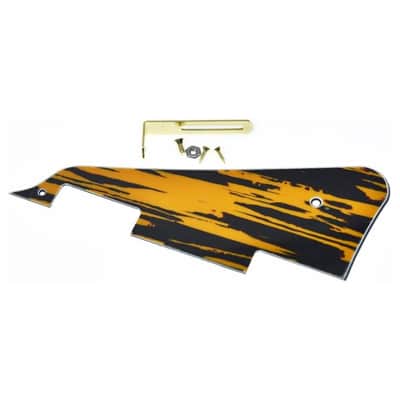 Tawny Stripe LP Guitar Pickguard with Gold Stainless Steel Bracket and Steel Mounting Screws for USA Les Paul image 4