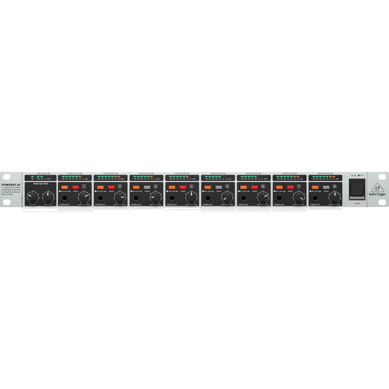Behringer Powerplay HA8000 V2 8 Channel High Power Headphones Mixing & Distribution Amplifier image 1