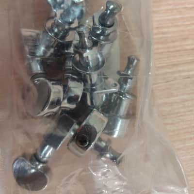 Grover 406C6 6-in-Line Locking Mini Rotomatic Tuners - 18:1 2010s - Chrome image 2