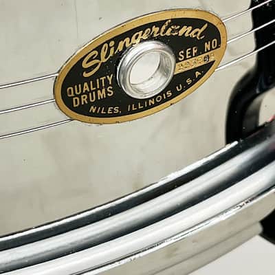 Vintage 1960s Slingerland Brass Festival Model Snare Drum image 6