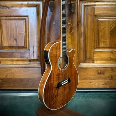 Takamine  TSP178ACK N 2019 -Flame Koa/ Thinline/ Arched Top/ W Pickup image 5