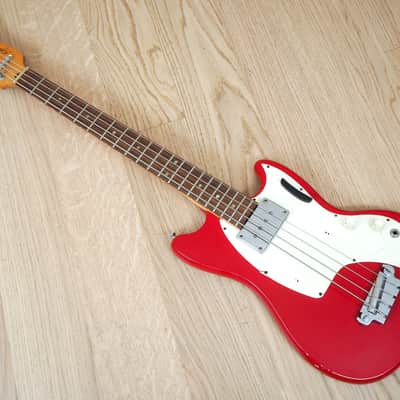 1966 Kalamazoo Bass KB-1 Vintage Short Scale Bass Guitar Cardinal Red EB-0 w/ohc image 13