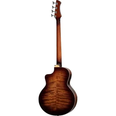 Ortega KTSM2-4 Signature Series Ken Taylor Solid Spruce Top Nato Neck Cutaway 4-String Acoustic-Electric Bass Guitar w/Gig Bag image 3