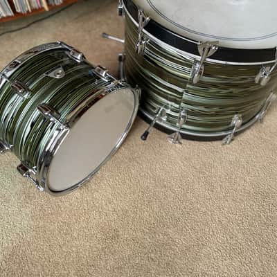 1960’s Ludwig Standard Avocado Strata Drums image 13