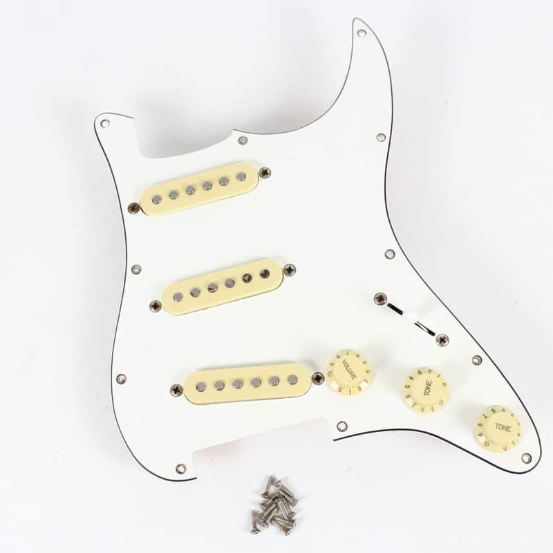 1989 Squier Stratocaster Loaded Pickguard White