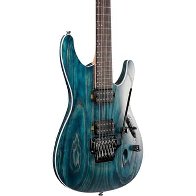 Ibanez S520AH S Standard Guitar  - Cosmic Blue Stained Flat image 7