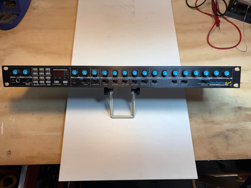 Novation Bass Station Rack Monophonic Synthesizer 1994 - Black Analog Synth MIDI CV Converter Vintage image 1