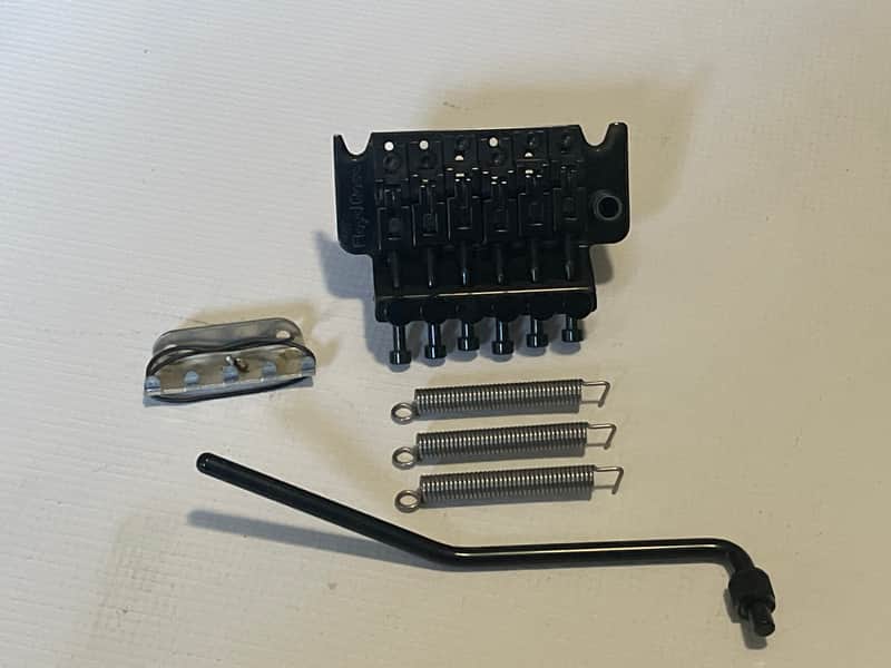 2020's Era Used FRT-01000 1000 Series Licensed Floyd Rose Black Guitar Tremolo Bridge & Arm image 1