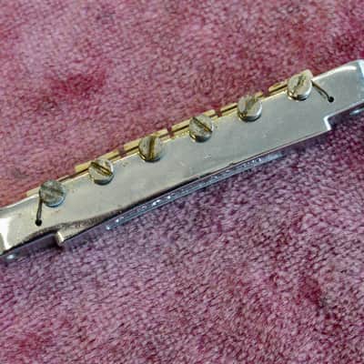 Vintage Gibson 1965 ABR-1 Bridge Chrome - NO patent Number RARE w/ nylon saddles image 12