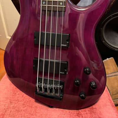 Dean Edge 5 string bass guitar - Purple image 5