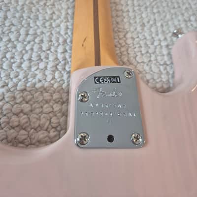 Fender American Professional II Stratocaster Thinline Shell Pink image 12