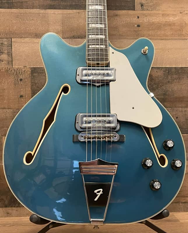 Fender 1967 Coronado II Hollow Body Electric Guitar - Lake Placid Blue image 1