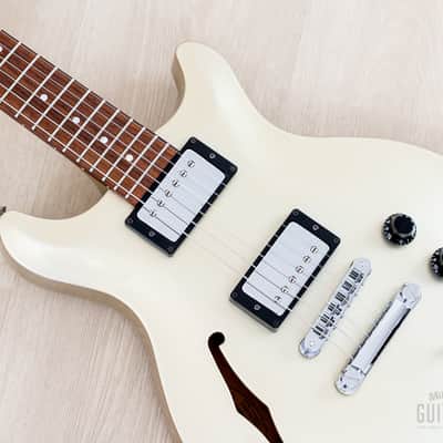 2001 Hamer USA Artist Semi-Hollow Guitar Silver Sparkle w/ Seymour Duncan '59 SH-1, Case image 7