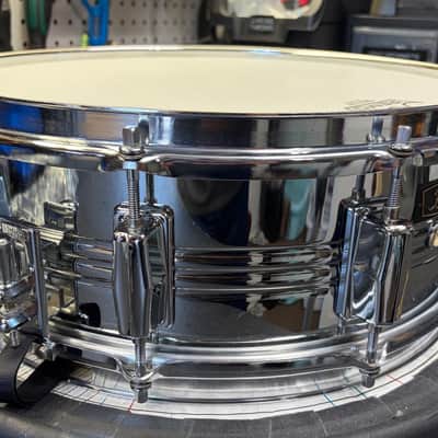 Vintage Pearl 70s Jupiter 5x14 Chrome over Brass Snare Drum image 8