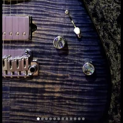 Suhr Classic Custom Trans Blue Denim Slate Burst, Roasted Neck image 9