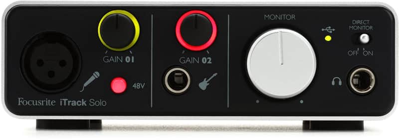 Focusrite iTrack Solo Lightning | USB Audio Interface with Lightning Compatibility image 1
