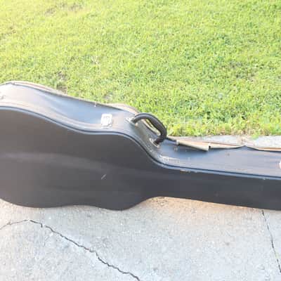 Yamaha 1980s 1990s Vintage Japanese Hardshell Hard-shell Hard Case Acoustic Dreadnaught Guitar Case Green Lining D18 D 28 MIJ Clones Classical Red Label FG Parlor Nippon Gakki FIts 44 1/2 x 16 1/2 x 4 to 5 image 3