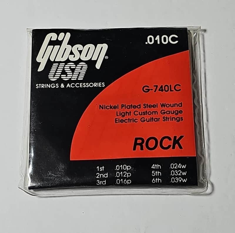 GIBSON Case Candy Vintage "Rock" Electric Guitar Light Gauge Strings Set G-740LC image 1