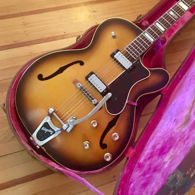 Epiphone Broadway e-252 c 1966 Sunburst original vintage USA Kalamazoo Gibson image 4