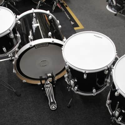 Orange County Drums & Percussion OCDP USA Custom Drum Kit  22" 4 Piece Shell Pack Black w/ White Hw image 7
