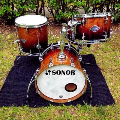 Sonor Ascent Jazz, Heavy German Beech, 12/14/18 w/ 6.5" Snare, Burnt Fade Lacquer, Local Pickup Only image 3