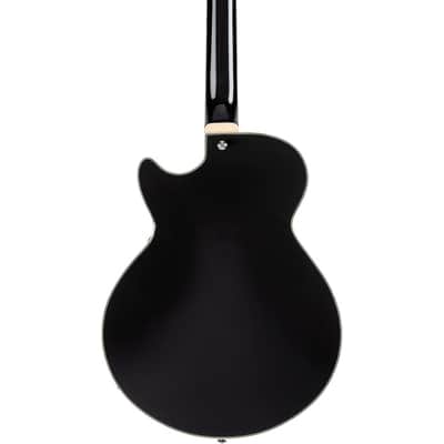 D'Angelico Premier SS Semi-Hollow Electric Guitar With Stopbar Tailpiece Regular Black Flake image 2