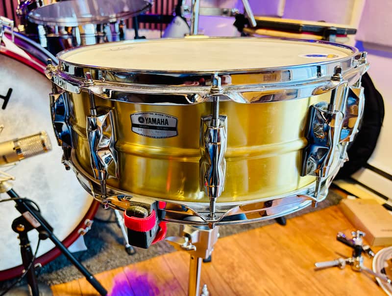 Yamaha RRS-1455 Recording Custom 5.5x14" Brass Snare Drum 2016 - Present - Brass/Chrome image 1