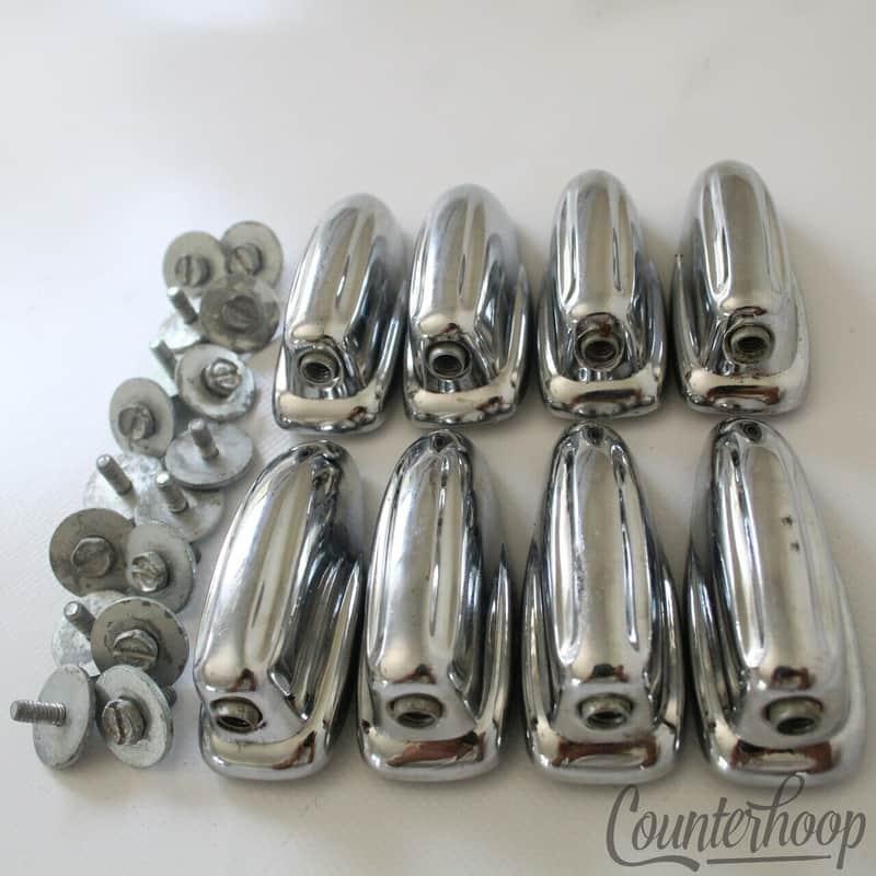 *Slingerland 8x Sound King Bass Drum Lugs Chrome Vintage 60s-70s USA Set Parts* image 1