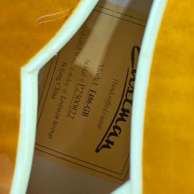 Eastman Guitars T486-GB Thinline Semi-hollowbody Electric Guitar - Goldburst, w Case, Free Plek! 822 image 15