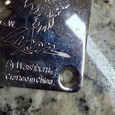 Lyon by Washburn Angled Neck Plate - Chrome image 3