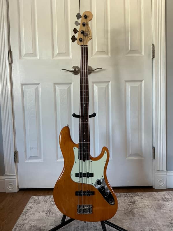 Fender American Deluxe Jazz Bass 2008 -Fretless - Amber image 1