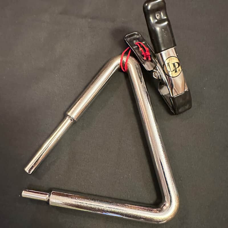 Alan Abel 6" Symphonic Steel Triangle w/LP Double Loop Clip - EXCELLENT image 1