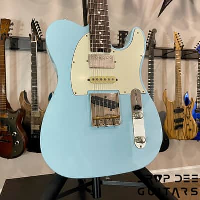 Schecter Custom Shop PT Wembley Studio Electric Guitar w/ Case-Sonic Blue Aged Nitro image 3
