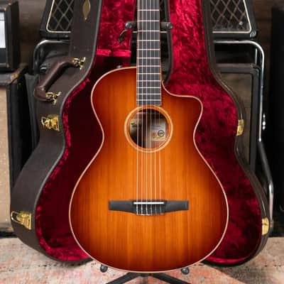 Taylor Custom Grand Concert Nylon #12941 Sinker Redwood/Figured Ironbark Acoustic/Electric Guitar with Hardshell Case image 15