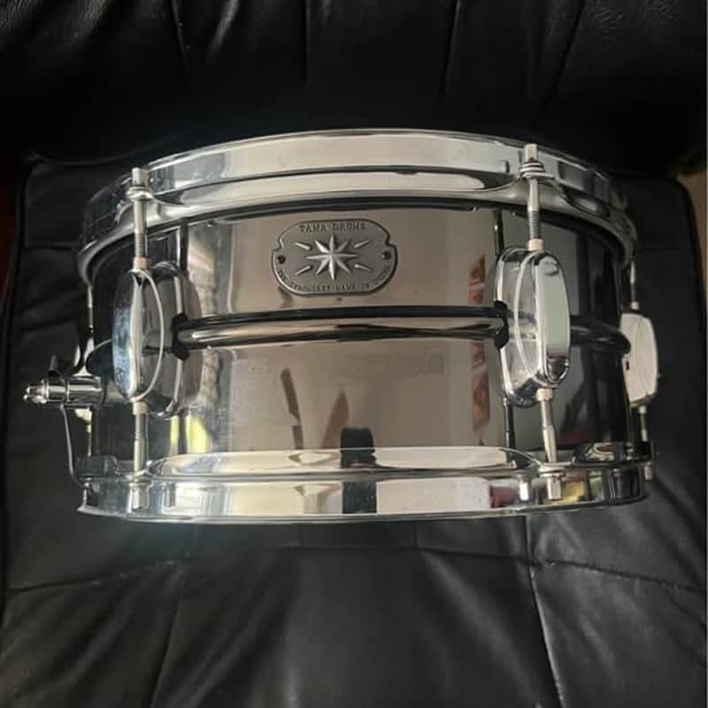 Tama Metal Works 5.5x12" Snare drum 2000/2010s - Smoked chrome image 1