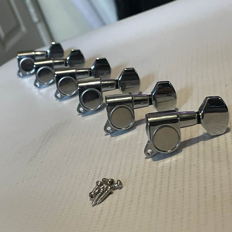 2020’s Kramer 6 In Line Tuners Tuning Pegs Chrome