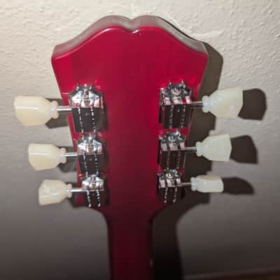 Epiphone Les Paul Standard 50’s Guitar in Bourbon Burst over a Flame Maple Top with Locking Hard Shell Case (with key). Very Good Condition. Fresh professional set up. Made in 2020. image 8