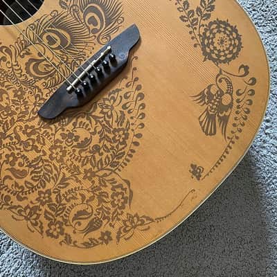 Luna Acoustic Electric Guitar, Pine Wood Top Body, Mahogany Neck image 8