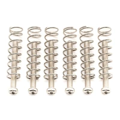 25mm Pan Head Humbucker Pickup Mounting Screws and Steel Springs Set for Import Electric Guitar, Nickel (Set of 6) image 1