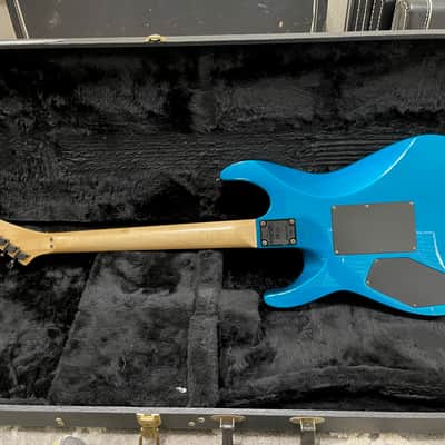 USA  Vintage Kramer Proaxe Deluxe 1989 Candy Blue, Seymour Duncans, Original Floyd Rose OHSC VG image 8