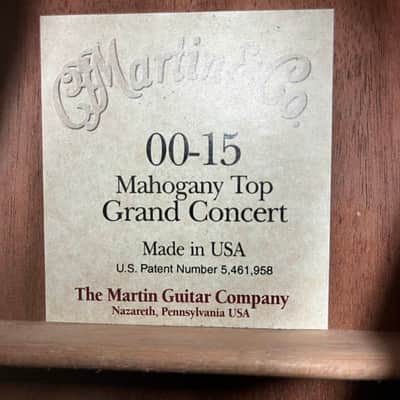 Martin 00-15 Grand Concert Mahogany Acoustic Guitar image 4