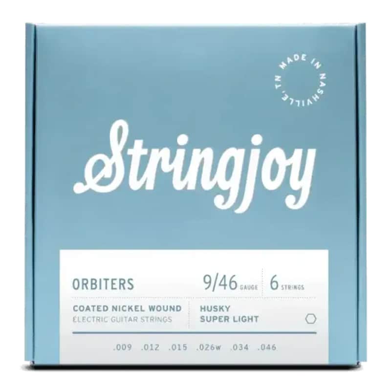 Stringjoy Orbiters | Husky Super Light Gauge (9-46) Coated Nickel Wound Electric Guitar Strings image 1