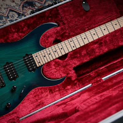 2023 Ibanez RG652AHMFX Prestige Nebula Green Burst image 3