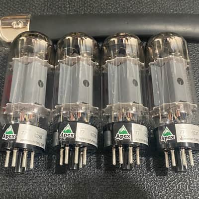 JJ Electronic EL34 Power Tube Apex Matched Quad 2010s - Clear Glass / Black Base image 2