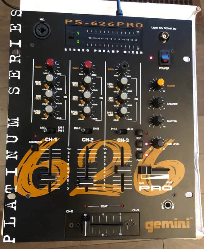 Gemini PS-626 Pro 3-channel DJ Mixer PS626Pro | Reverb