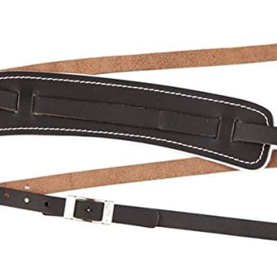 Genuine Fender Standard Vintage Adjustable Leather Guitar Strap - Black
