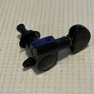 2000's Era Grover USA Mini Rotomatic Black Guitar 6 In Line Tuners Tuning Pegs Machine Heads image 3