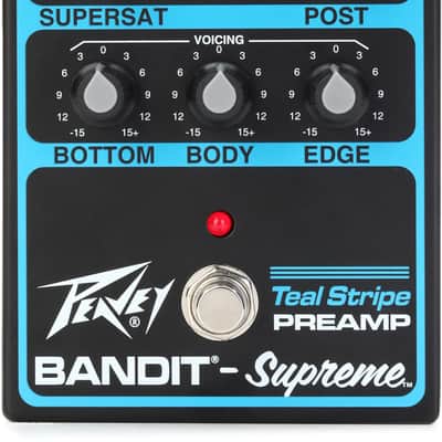 Peavey Bandit Supreme Teal Stripe Preamp Pedal image 1